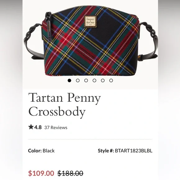 Dooney & Bourke Plaid Crossbody Purse - Picture 7 of 8